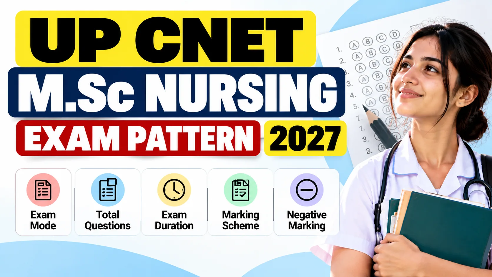 UP CNET M.Sc Nursing Exam Pattern 2027: Exam Mode, Questions & Marking Scheme