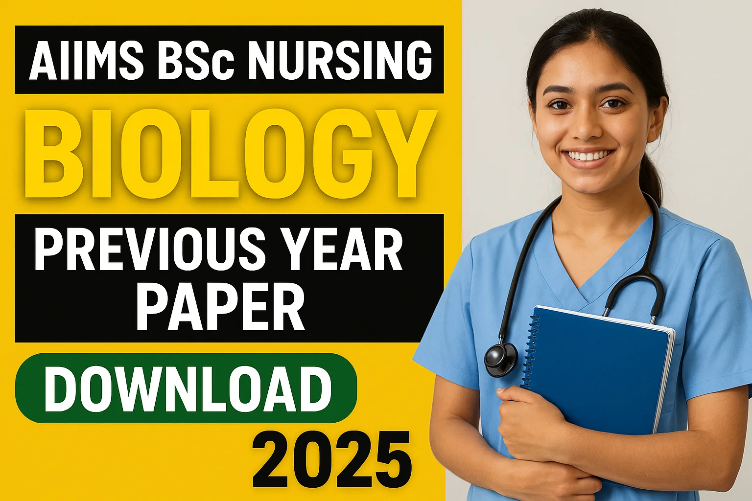AIIMS BSc Nursing Biology Previous Year Paper Download 2026