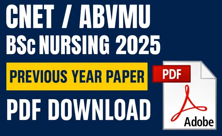 UP CNET BSc Nursing 2025 Previous Year Paper PDF | Download Now