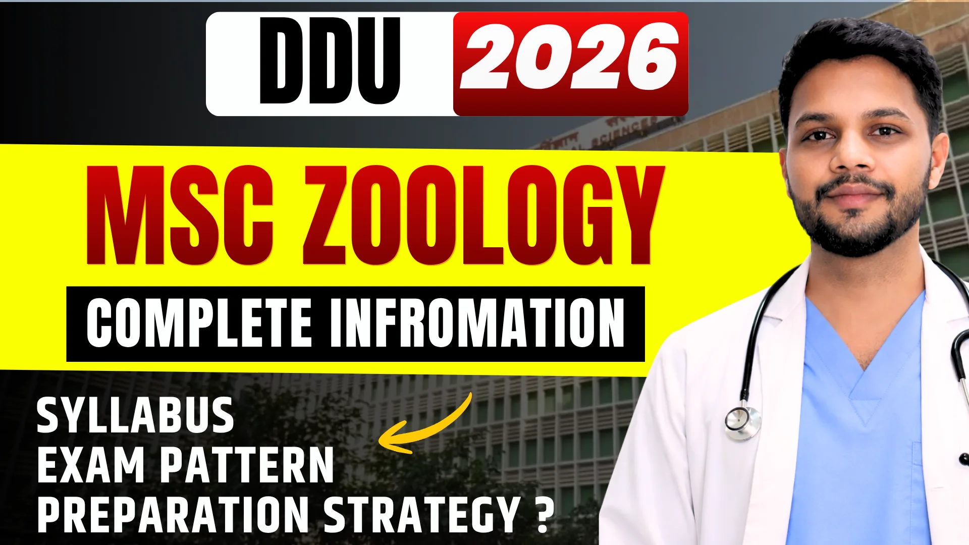 DDU Gorakhpur University MSc Zoology Entrance Exam Syllabus PATTERN 2026