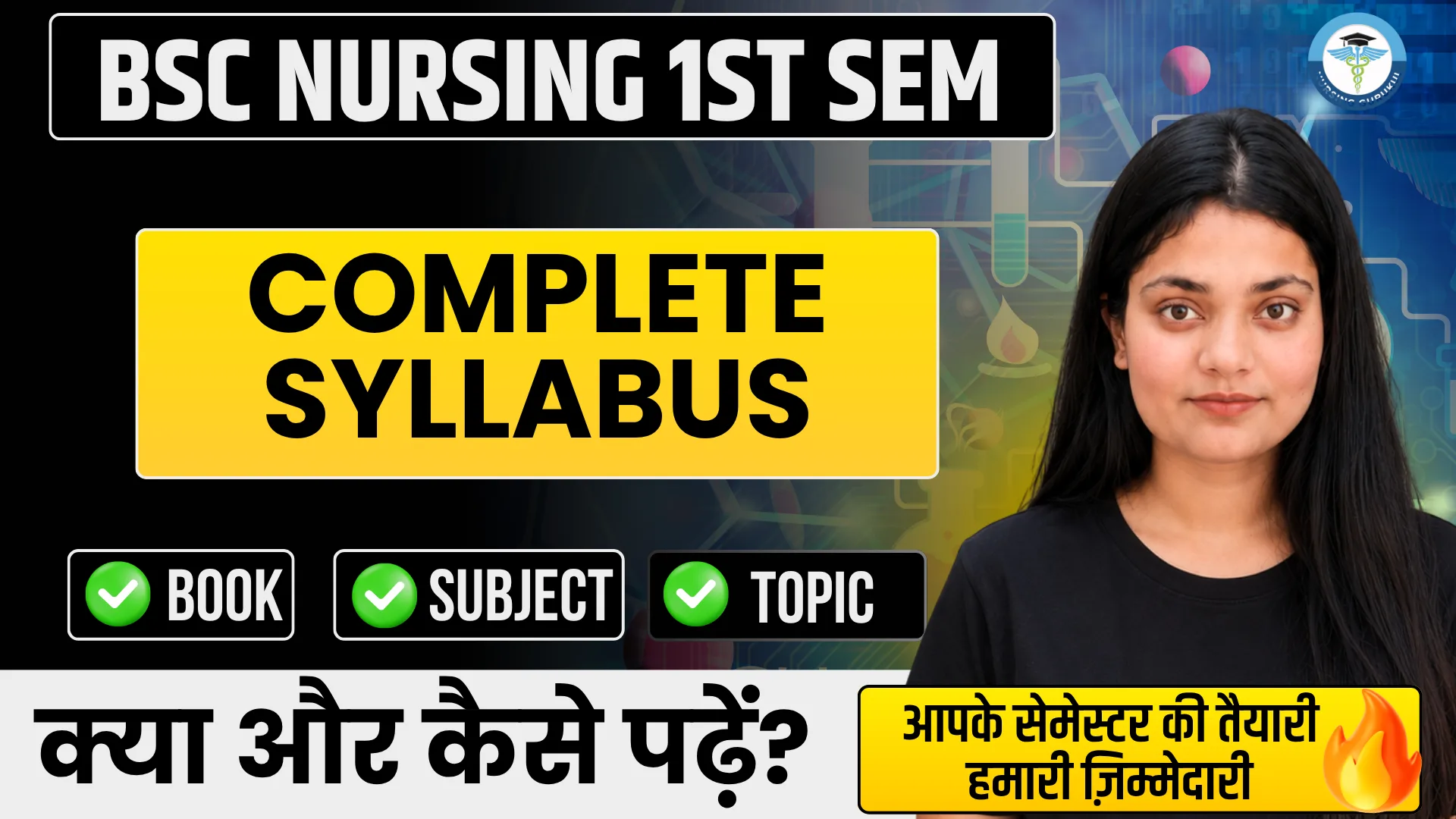 BSc Nursing 1st Semester Syllabus 2026 (INC) PDF Download | Subjects &amp; Course Structure